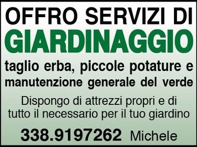 Lavori di giardinaggio 