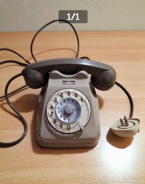 Telefono a rotella grigio