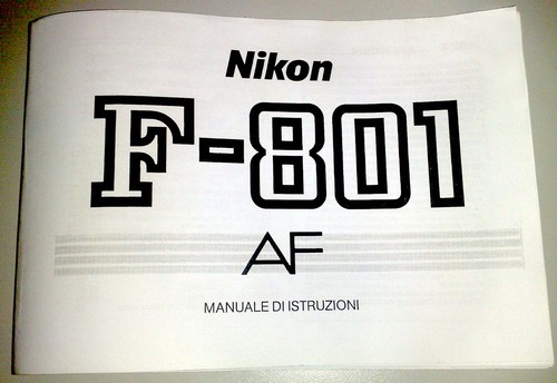 Manuale istruzioni in italiano Nikon F-801 AF