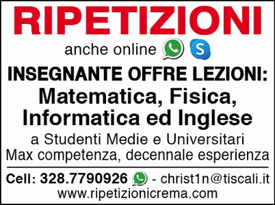 Insegnante Matematica, Fisica e Informatica