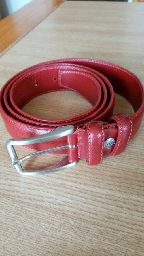 Cintura da uomo color rosso mattone