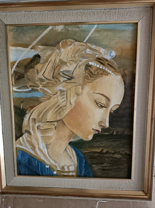 Madonna, olio su tela cm. 40-50