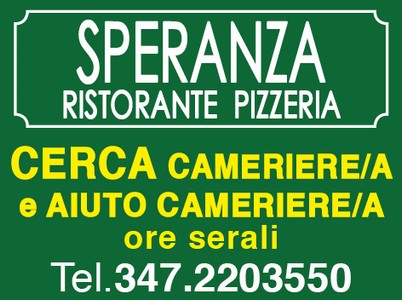 Cercasi cameriere/a e aiuto cameriere/a