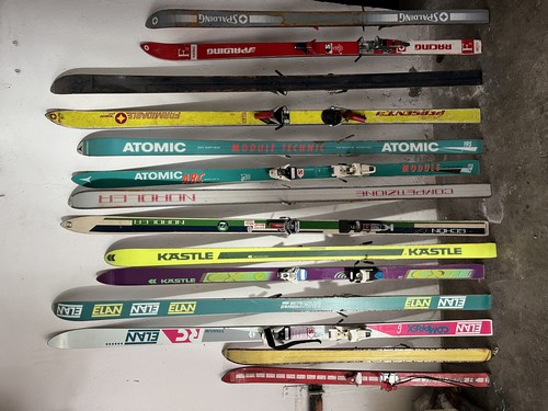 Stock 7 paia di SCI con attacchi - vintage '70/'80