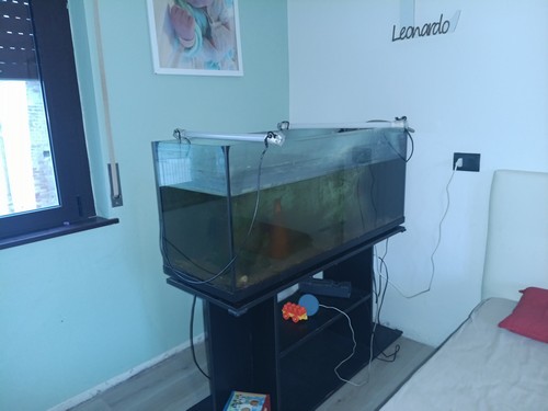 Acquario 240 litri completo di mobile e coperchio
