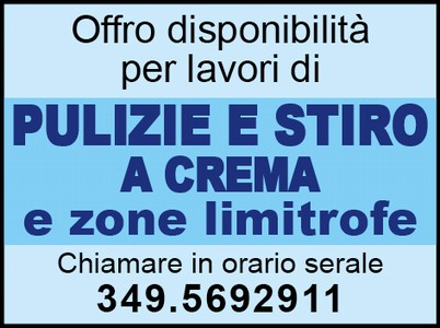 pulizie e stiro