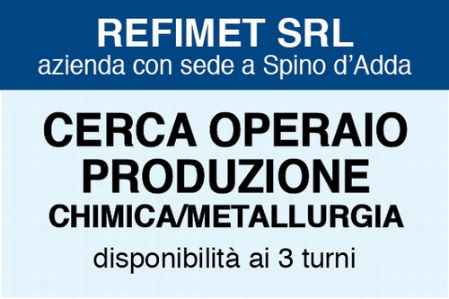 ricerca: OPERAIO PRODUZIONE