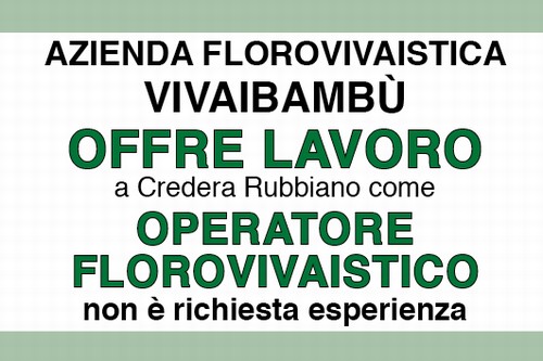 CERCA OPERATORE FLOROVIVAISTICO