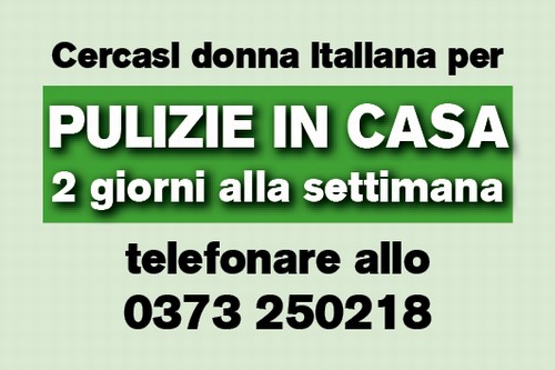 Cercasi per pulizie in casa