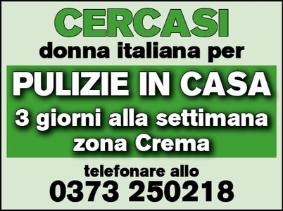 Cercasi per pulizie in casa