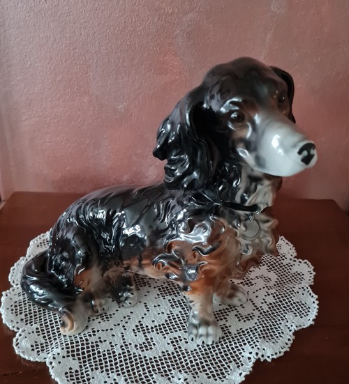 Cane Bassotto  Antica Figurina anni '40 in porcell
