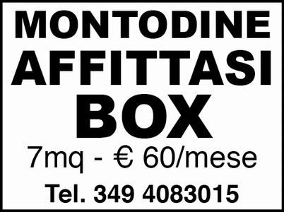 Affittasi Box a Montodine