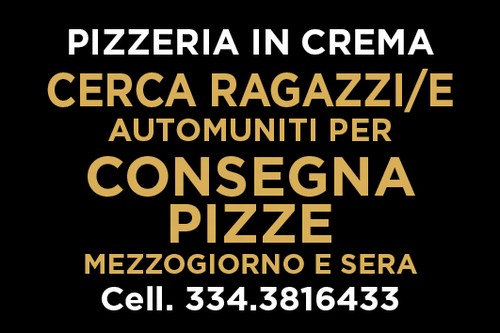 cercasi per consegna pizze