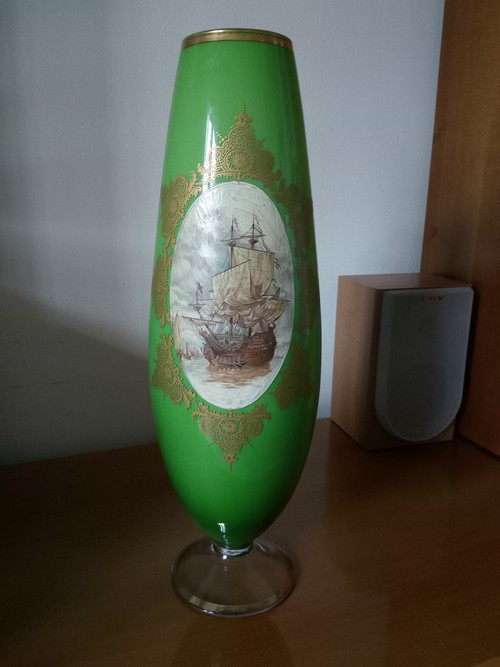vaso verde vintage