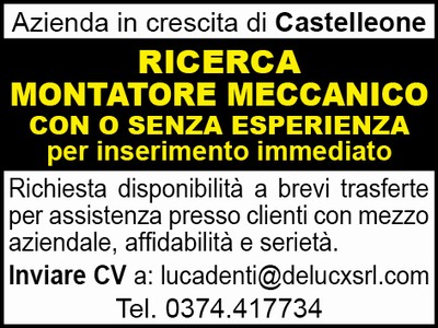 ricerca montatore meccanico