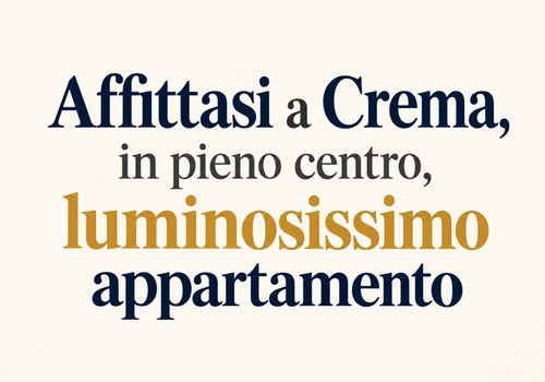 Affittasi appartamento in centro a Crema
